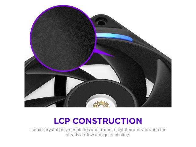 NZXT - NZXT-F240X Performance Fan - 240mm Single-Frame Case Fan w/ 2 x 120mm PWM RGB Computer Case Fans with LCP Frame & Blades - Black - image 3