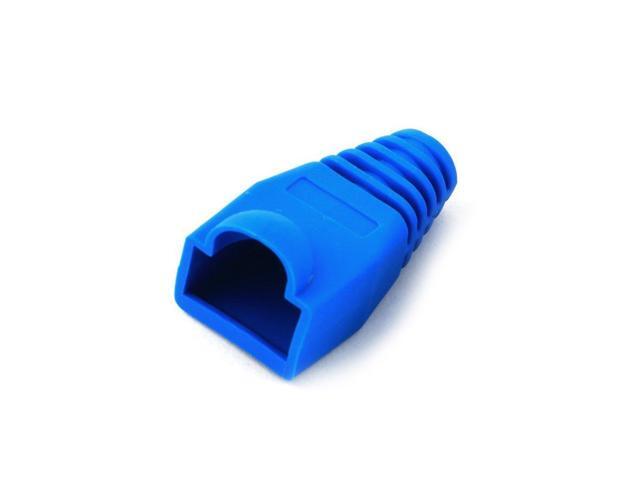 Copapa YIOVVOM Soft Plastic Ethernet RJ45 Cable Connector Boots Cover Strain Relief Boots CAT5 CAT5E CAT6 CAT6E 100PCS (Blue)