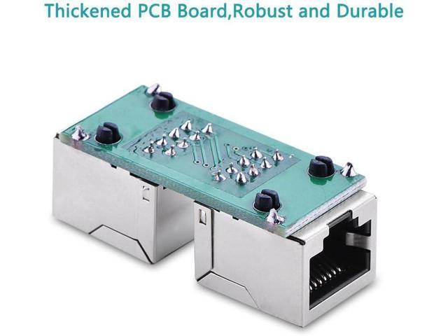 RJ45 Coupler Ethernet Connectors Interface Cat 7 Cat6 Cat5 Cat5e RJ45 8P8C Network Keystone Jack in-Line Coupler Ideal for Extending The Ethernet...