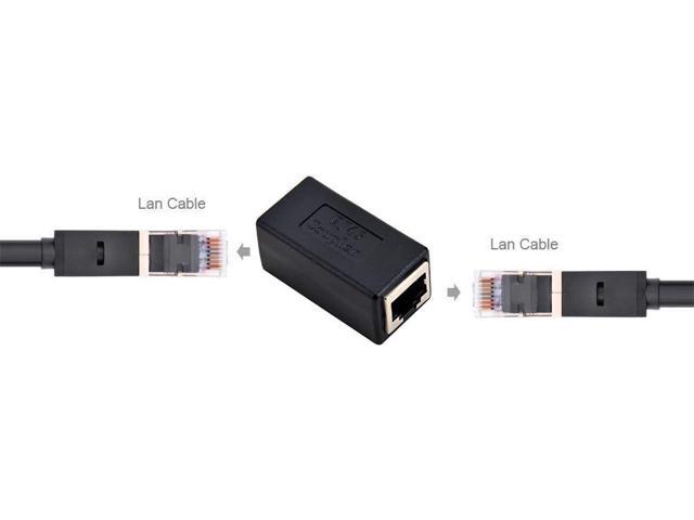 RJ45 Coupler Ethernet Connectors Interface Cat 7 Cat6 Cat5 Cat5e RJ45 8P8C Network Keystone Jack in-Line Coupler Ideal for Extending The Ethernet...