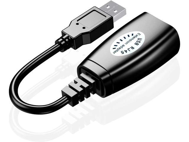 USB Over Cat6SNLLMZI USB RJ45 Extender Over Cat5/Cat5e/Cat6/Cat7/Cat8 Cable Extension Cable Connector Adapter - 2 Pairs