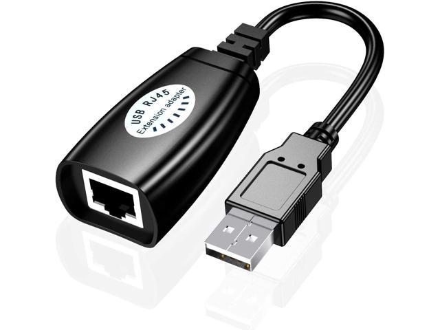 USB Over Cat6SNLLMZI USB RJ45 Extender Over Cat5/Cat5e/Cat6/Cat7/Cat8 Cable Extension Cable Connector Adapter - 2 Pairs