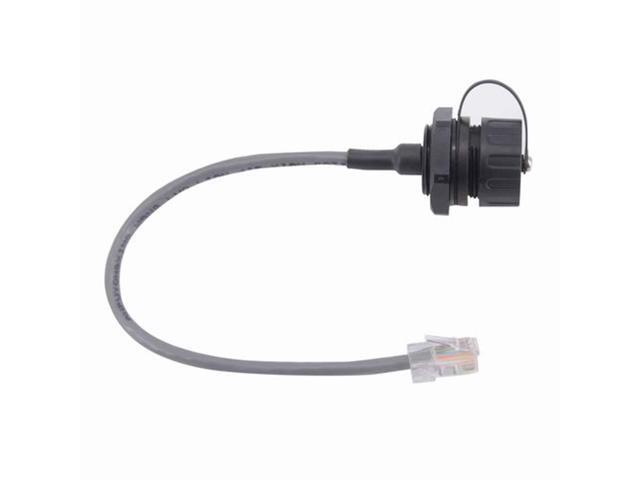 5PCS Panel Mounting RJ45 Waterproof Connector M25 Cat5/5e Ethernet LAN Cable Coupler with Waterproof/Dust Cap Cover 25cm Network Cable for Outdoor...