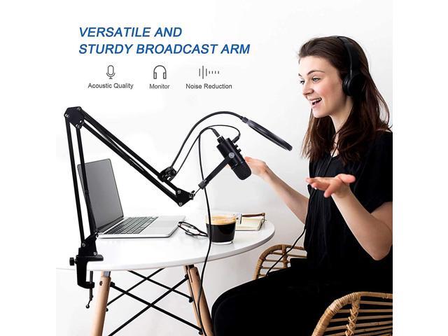 USB Microphone Condenser Computer PC Gaming Mic Podcast Microphone Kit for Streaming,Recording,Vocals,ASMR,Voice,Cardioid Studio Microphone for...