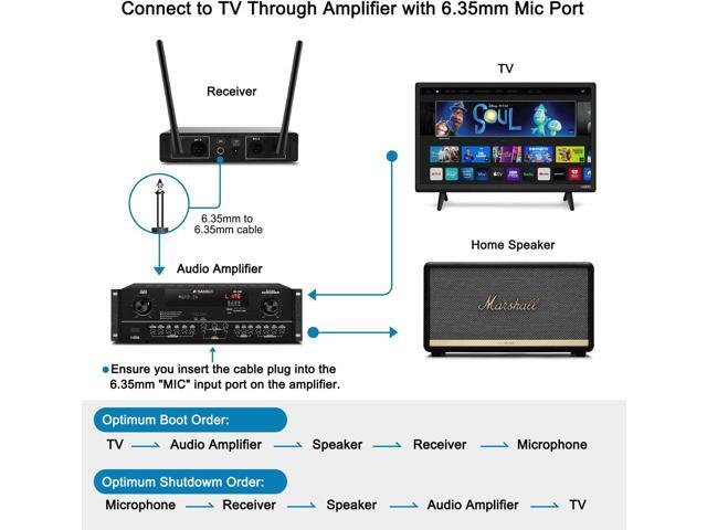 VeGue Wireless Microphone System, Metal Professional UHF Dual Handheld Microphone Cordless Dynamic Mic Set for Home Karaoke, Party, Singing,...