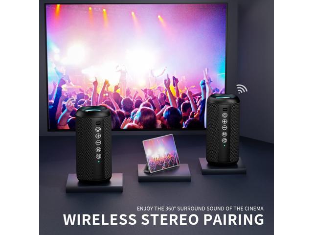 Ortizan Portable Bluetooth Speaker x Stocking Stuffers: IPX7 Waterproof, Wireless, Big Sound, Deep Bass, Dual Pairing, 30H Playtime, White Elephant...