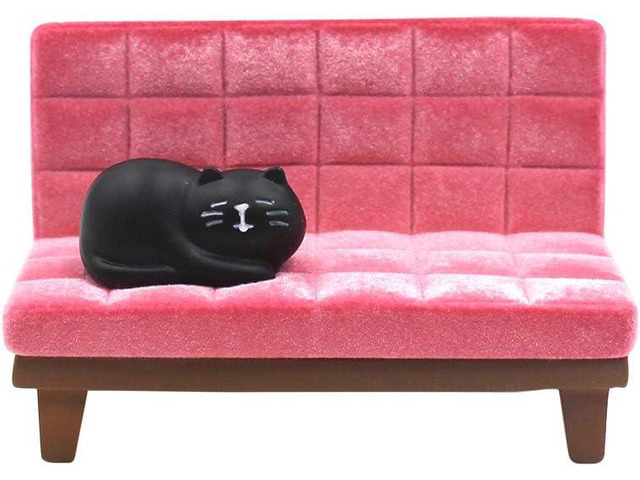 BOLLEY JOSS Desk Cell Phone Holder Stand Pink Sofa with Cute Cat Kitty for Office Free You Hands Home Ornament
