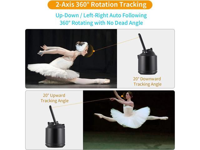 Smart Motion Tracking Phone Holder, Auto Face Tracking Tripod 360° Rotation, Snapshot Shelfystand, No App Required Moving Tripod for Video...