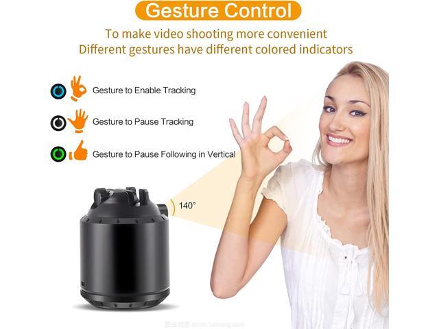 Smart Motion Tracking Phone Holder, Auto Face Tracking Tripod 360° Rotation, Snapshot Shelfystand, No App Required Moving Tripod for Video...