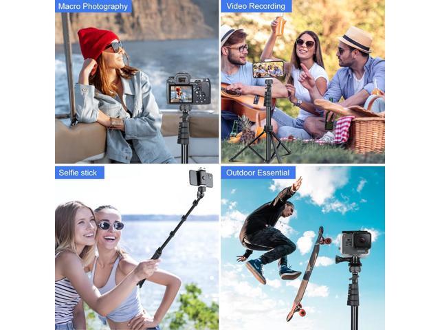 67' Phone-Tripod, Extendable Cell Phone Tripod Stand & Selfie Stick with Wireless Remote and Phone Holder, Compatible with iPhone Android Phone,...