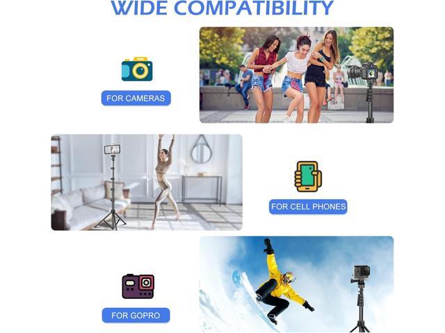 67' Phone-Tripod, Extendable Cell Phone Tripod Stand & Selfie Stick with Wireless Remote and Phone Holder, Compatible with iPhone Android Phone,...