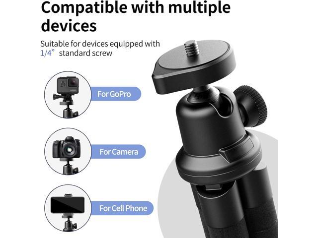 Aureday Phone Tripod, Flexible Tripod for iPhone and Android Cell Phone, Come with Wireless Remote and Clip for Video Recording/Vlogging/Selfie
