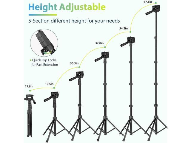Aureday 67 Phone Tripod, Detachable and Extendable Selfie Stick Tripod for iPhone/Android Smartphone/Camera/GoPro, Portable Cell Phone Tripod with...