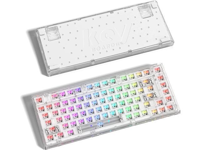 Womier S-K75 75% Keyboard Kit, Hot-Swappable Gasket Mounted RGB Mechanical Keyboard PCB Mounting Plate Kit Silicone Sound Insulation Pad,Customized.