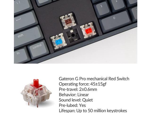 Keychron K10 RGB Full Size Layout Hot-Swappable Mechanical Keyboard for Mac Windows, Multitasking 104-Key Bluetooth Wireless/USB Wired Gaming...