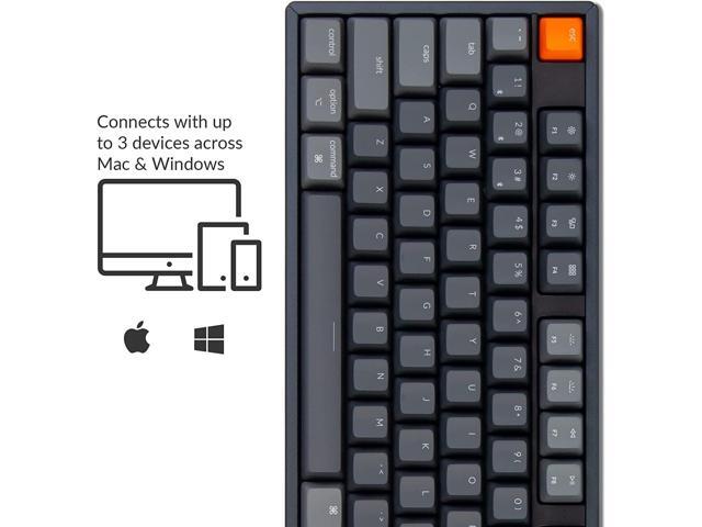 Keychron K10 RGB Full Size Layout Hot-Swappable Mechanical Keyboard for Mac Windows, Multitasking 104-Key Bluetooth Wireless/USB Wired Gaming...