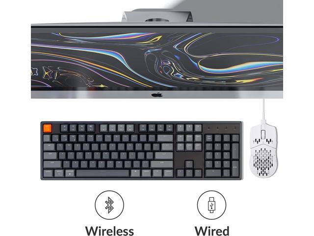Keychron K10 RGB Full Size Layout Hot-Swappable Mechanical Keyboard for Mac Windows, Multitasking 104-Key Bluetooth Wireless/USB Wired Gaming...