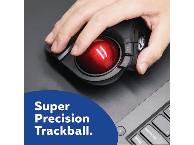 ELECOM HUGE Trackball Mouse, 2.4GHz Wireless, Finger Control, 8-Button Function, Precision Optical Gaming Sensor, Palm Rest Attached, Smooth Red...