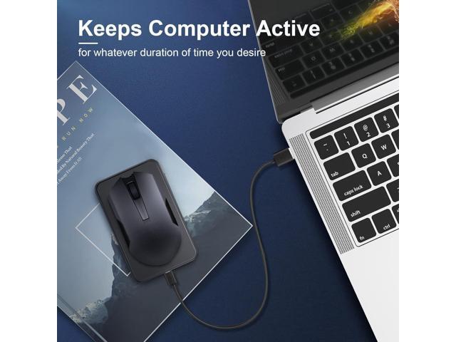 Undetectable Mouse Jiggler, Automatic Mouse Mover with Power Adapter & ON/Off Switch, Mouse Wiggler Mouse Shaker for Computer Laptop, Keep PC...