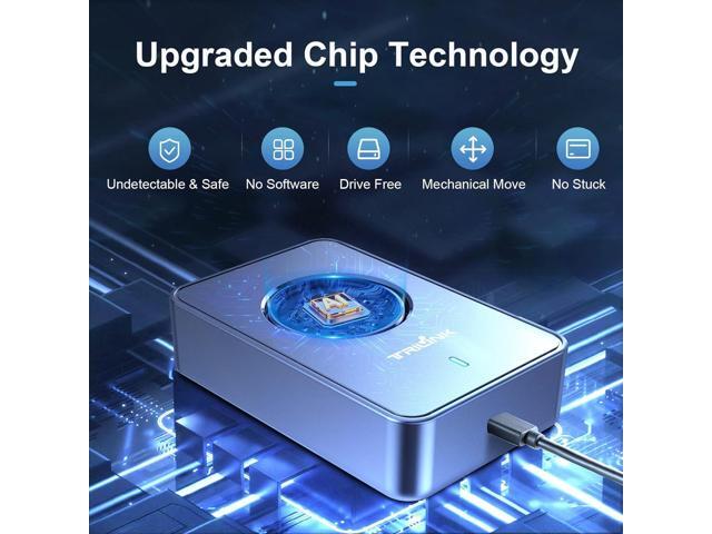 Undetectable Mouse Jiggler, Automatic Mouse Mover with Power Adapter & ON/Off Switch, Mouse Wiggler Mouse Shaker for Computer Laptop, Keep PC...
