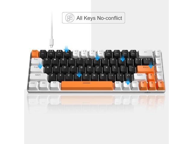 MageGee Portable 60% Mechanical Gaming Keyboard, MK-Box LED Backlit Compact 68 Keys Mini Wired Office Keyboard with Blue Switch for Windows Laptop...