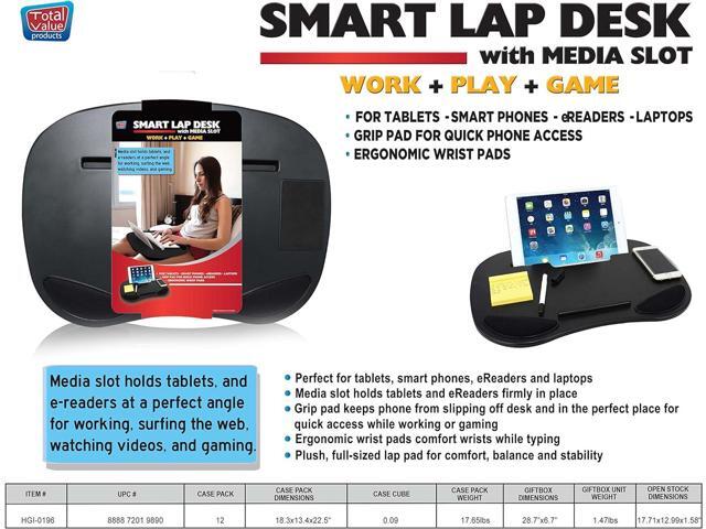 Smart Lap Desk with Media Slot (Black)
