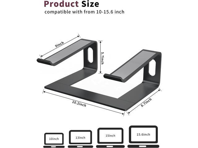 ALASHI Laptop Stand for Desk, Aluminum Computer Riser, Ergonomic Notebook Holder, Detachable Metal Laptops Elevator, PC Cooling Mount Support 10 to...