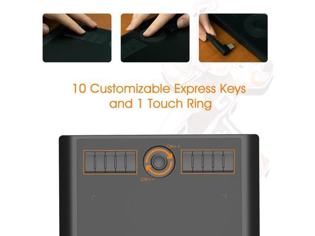 Drawing Tablet GAOMON M10K 10x6.25 Inches Large Graphics Tablet with 8192 Levels Battery-Free Stylus, 10 Customizable Hot Keys for Digital Art,...