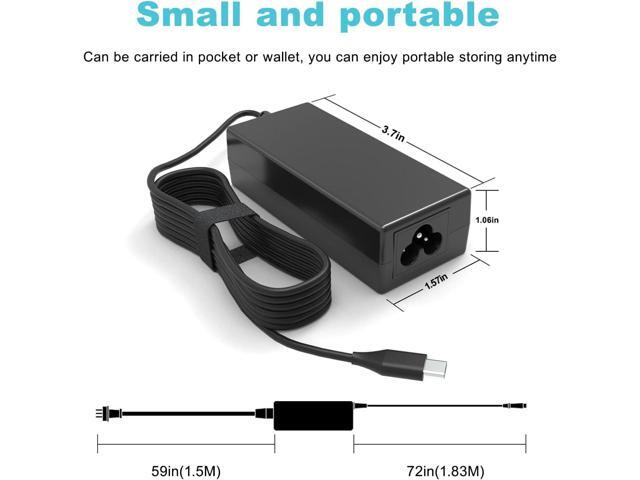 Universal 45W USB C Charger Compatible with HP ChromeBook x360 11A G8 EE/ 11MK G9 EE Lenovo Acer Fast Charging Cord AC USB-C Power Adapter