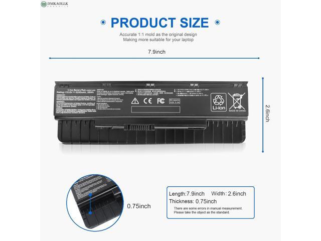 DMKAOLLK A32N1405 A32LI9H Laptop Battery for Asus GL551 GL551J GL551JW GL551JW-DS71 GL551JW-DS74 GL551J-EH74 G551 G551J G551JM GL771J G771 G771J...