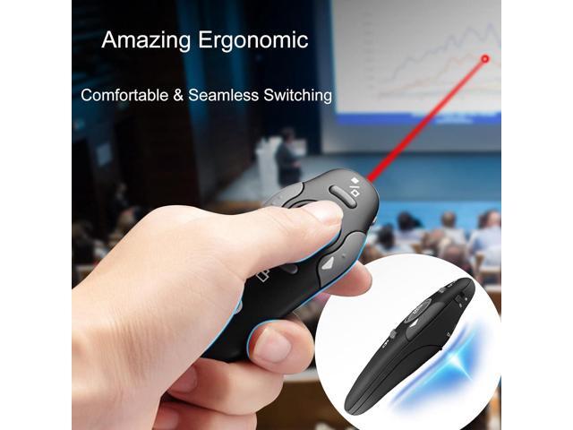 Wireless Presentation Clicker for PowerPoint Presentations, USB Dongle Wireless Presenter Remote with Laser Pointer Slide Clickers for...