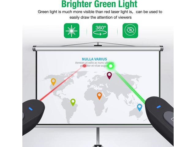 Rechargeable Presentation Clicker with Green Light,PPT Powerpoint Remote Clicker for Presentations,Wireless Presenter Slide Changer Advancer...