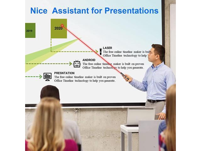Wireless Presentation Clicker, 2 in 1 USB Type C Powerpoint Clicker with Laser Pointer, Clicker for Powerpoint Presentation Remote PPT PowerPoint...