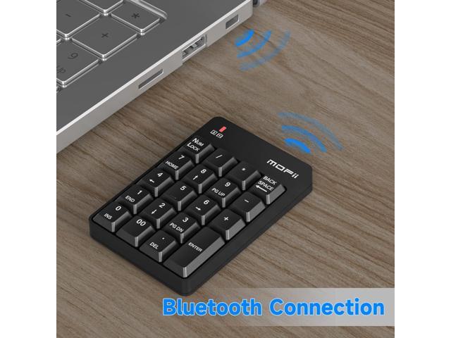 MOFII Bluetooth 5.1 Number Pad Wireless Numeric Keypad Silent 19 Keys USB Keypads, Portable Financial Accounting Numpad 10 Key for...