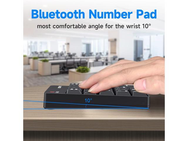 MOFII Bluetooth 5.1 Number Pad Wireless Numeric Keypad Silent 19 Keys USB Keypads, Portable Financial Accounting Numpad 10 Key for...