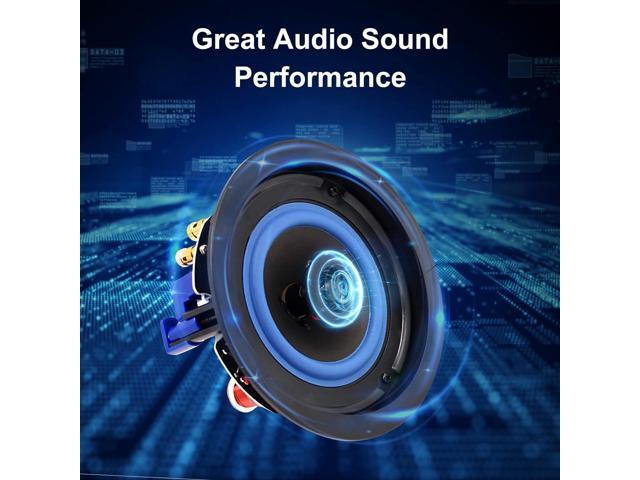 Herdio 4 Inch 320 Watts 2-Way Bluetooth Ceiling Speakers Package Perfect for Home Theater System, Living Room,Office,Flush Mount4 Speakers