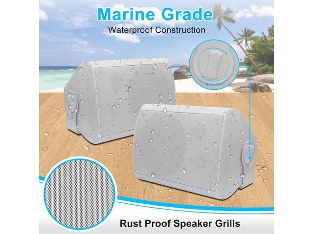 Herdio 6.5 Inches Indoor Outdoor Bluetooth Speakers Waterproof Wireless with Powerful Bass,Wall Mount Speakers Wired Weather Resistant for Patio...