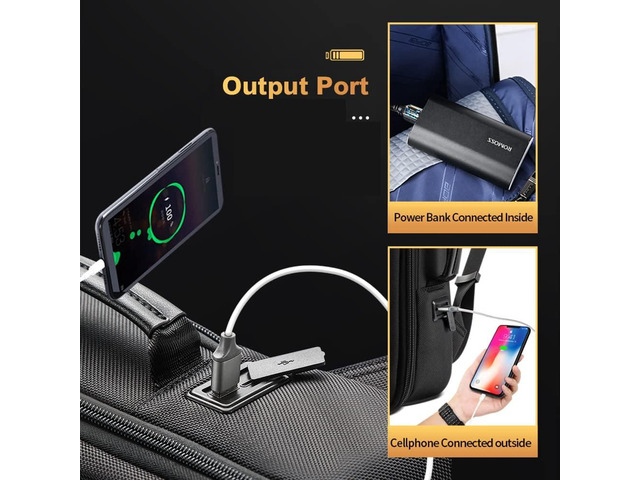 BOPAI Intelligent expandable large Smart 15.6 inch Backpack Travel Friendly Water Resistant Anti-Theft Laptop Rucksack with USB Charging Business...