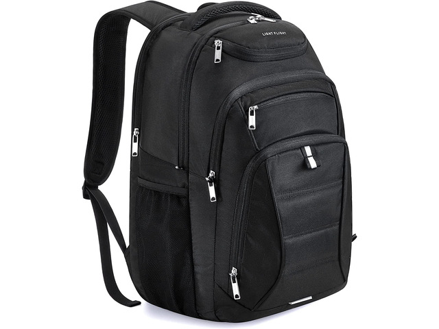 LIGHT FLIGHT Travel Laptop Backpack Men, Water Resistant Laptop Backpack for 17.3 Inch Notebook with USB Charging Hole, Large Computer Backpack for...