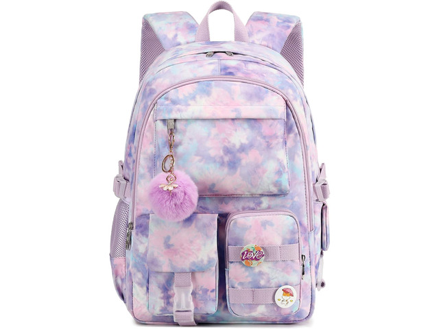 Backpack for Teen Girls Laptop School Backpacks Vibrant College Bookbag Tiedye Middle School Bag Students Bags Cute Women Back Pack Travel Daypack