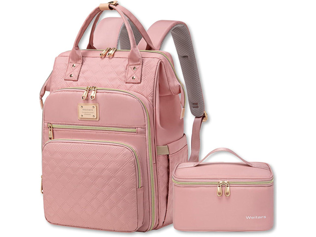 Lunch Backpack For Women,15.6 Inch Laptop Backpacks For Womens Back pack, Travel Backpacks,Work Backpack For Women (Pink)