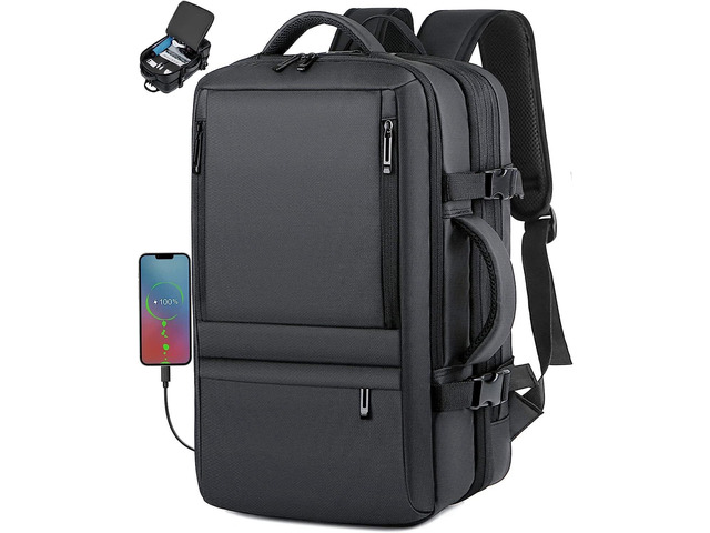 Travel Backpack, Carry On Backpack for Men Women, 40L Flight Approved Expandable Large Backpack, 17 Inch Laptop Backpack, Waterproof Business...