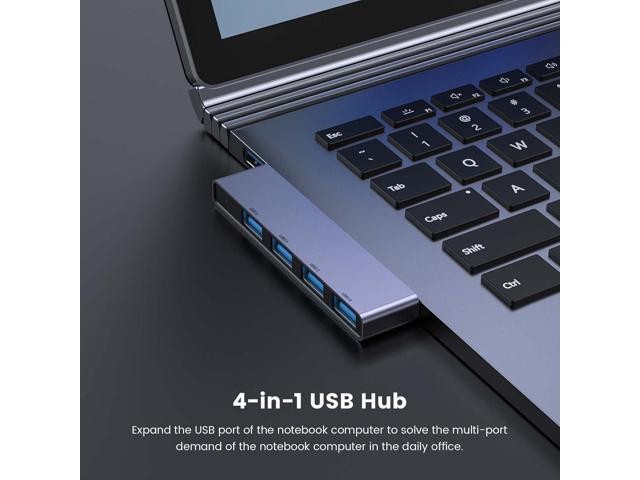 USB Hub,4 Port USB 3.0 * 1 Hub, 2.0 * 3 Hub Splitter for Laptop,Windows PC,Mac,Printer,Flash Drive,Mobile HDD, Notebook PC