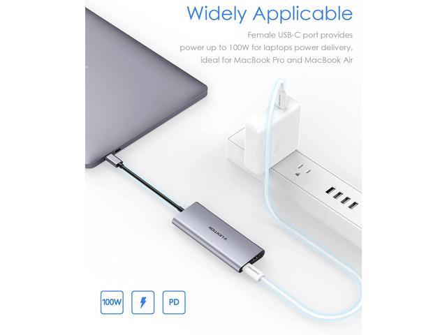 LENTION USB-C Multi-Port Hub with 4K HDMI Output, 100W PD, 4 USB 3.0 Compatible 2023-2016 MacBook Pro, New Mac Air & Surface, Chromebook, More,...