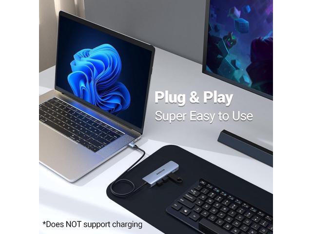 USB C Hub, 4 10 GBS 3.2 Port USB C Adapter Ultra Slim USB 3.2 Hub Data Hub Extra Light Super Speed USB HUB Adapter for MacBook Pro/Air, iPad...