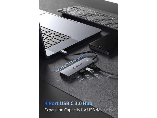 usb c Hub 4 Ports, UtechSmart Ultra-Slim & Aluminum Adapter with 3 USB 3.0/2.0, 100W Fast Charging, usb c to USB Hub for MacBook Pro/Air, iPad...