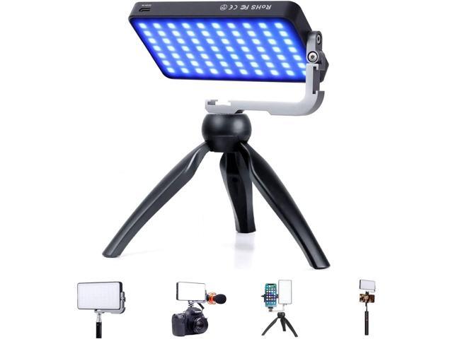 G2 Pocket RGB Camera Light,Built-in 7200mAh Rechargeable Battery 360°Full Color Gamut 9 Light Effects,2600-10000K LED Video Light Panel with...