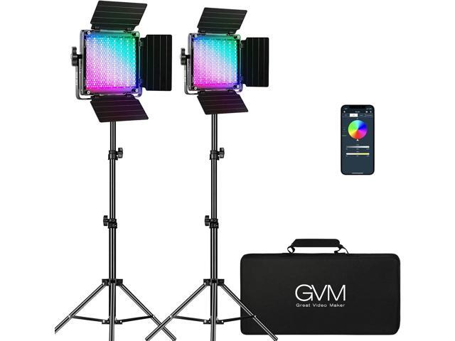 GVM RGB Video Lighting, Bi-Color Led Video Light Kit with APP Control, 2 Packs 850D Photography Lighting Kit CRI 97+ for Web Conference, YouTube,.