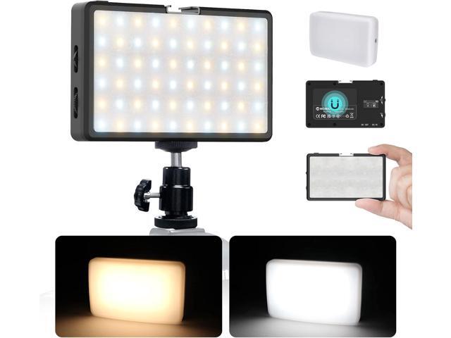 LED Video Light, Moman Camera Light for Photography, Portable 5000mAh Video Recording Lights with Cold Shoe, Mini Light CRI 98+ Dimmable 2500-9000K.