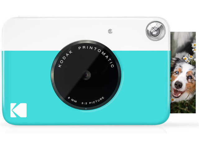 KODAK Printomatic Digital Instant Print Camera - Full Color Prints On ZINK 2x3' Sticky-Backed Photo Paper (Blue) Print Memories Instantly